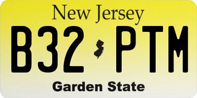NJ license plate B32PTM