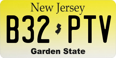 NJ license plate B32PTV
