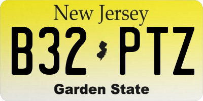 NJ license plate B32PTZ