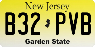 NJ license plate B32PVB