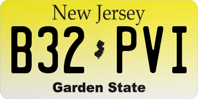 NJ license plate B32PVI