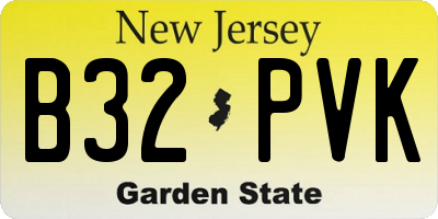 NJ license plate B32PVK