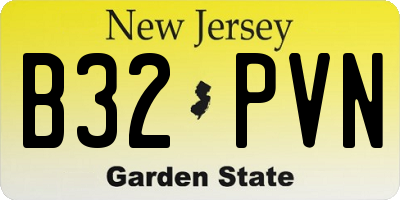 NJ license plate B32PVN