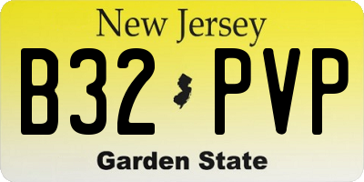 NJ license plate B32PVP