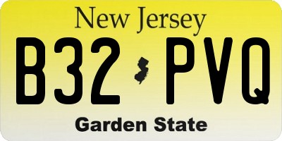 NJ license plate B32PVQ
