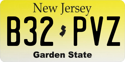 NJ license plate B32PVZ