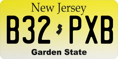 NJ license plate B32PXB