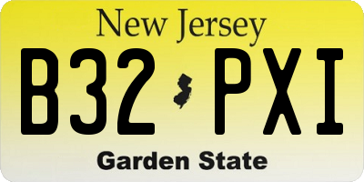 NJ license plate B32PXI