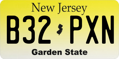 NJ license plate B32PXN
