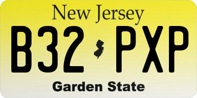 NJ license plate B32PXP