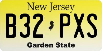 NJ license plate B32PXS