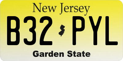 NJ license plate B32PYL
