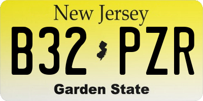 NJ license plate B32PZR