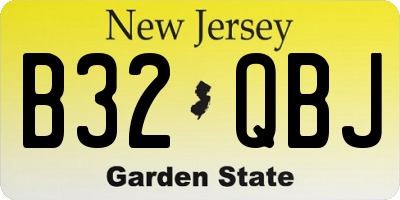NJ license plate B32QBJ
