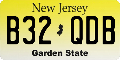 NJ license plate B32QDB