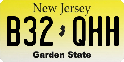 NJ license plate B32QHH