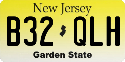 NJ license plate B32QLH