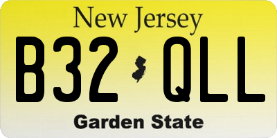 NJ license plate B32QLL
