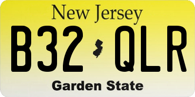 NJ license plate B32QLR