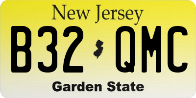 NJ license plate B32QMC