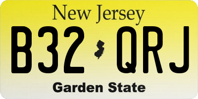 NJ license plate B32QRJ