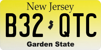 NJ license plate B32QTC