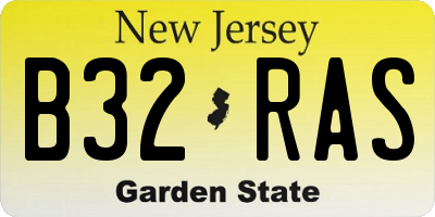 NJ license plate B32RAS