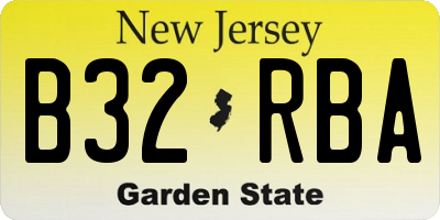 NJ license plate B32RBA