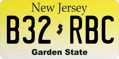 NJ license plate B32RBC