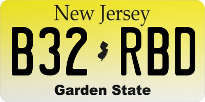 NJ license plate B32RBD
