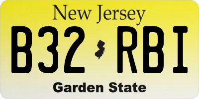 NJ license plate B32RBI