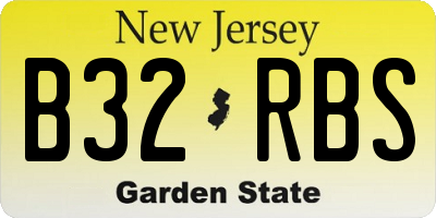 NJ license plate B32RBS