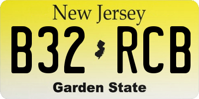 NJ license plate B32RCB
