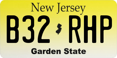 NJ license plate B32RHP