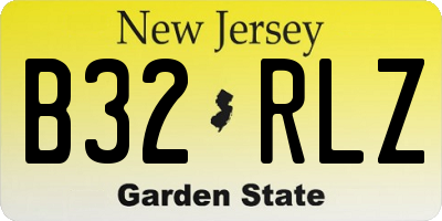 NJ license plate B32RLZ