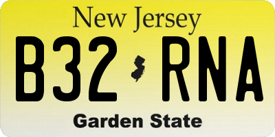 NJ license plate B32RNA