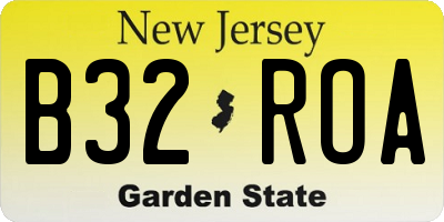 NJ license plate B32ROA