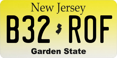 NJ license plate B32ROF