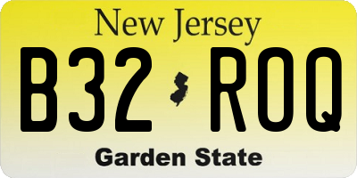 NJ license plate B32ROQ