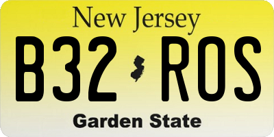 NJ license plate B32ROS