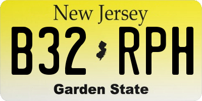 NJ license plate B32RPH
