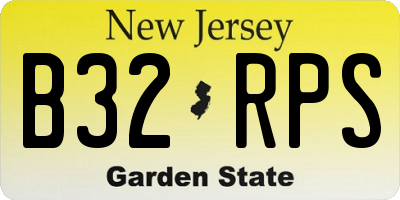 NJ license plate B32RPS