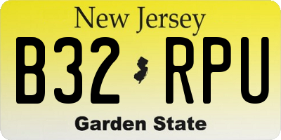 NJ license plate B32RPU