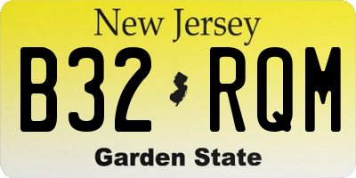 NJ license plate B32RQM