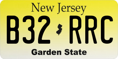 NJ license plate B32RRC