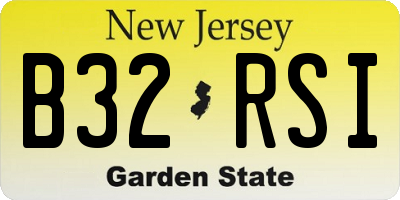 NJ license plate B32RSI