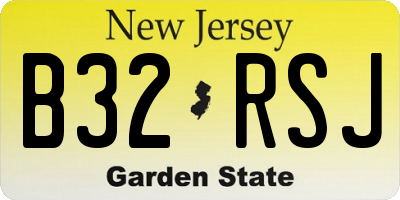 NJ license plate B32RSJ