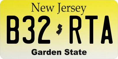 NJ license plate B32RTA