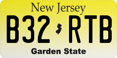 NJ license plate B32RTB