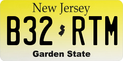 NJ license plate B32RTM